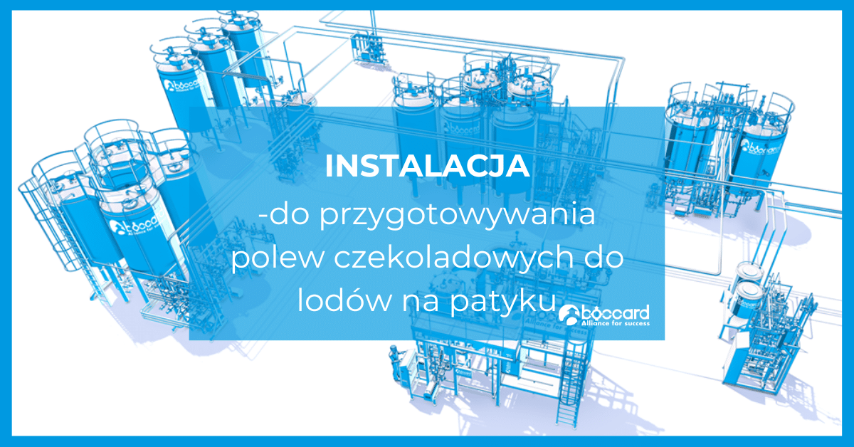 Linia do przygotowywania polew czekoladowych do lodów na patyku